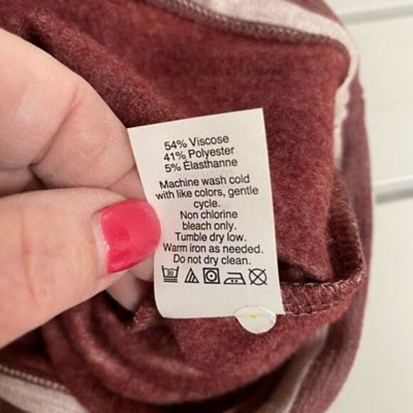 J.Crew Womens Lot Of 2 Pullover Sweatshirt red blue White Striped Stretch S - Picture 5 of 7